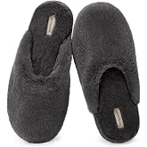 Snug Leaves Women's Fuzzy Scuff Slippers Soft Comfy Memory Foam Non-slip Indoor House Shoes