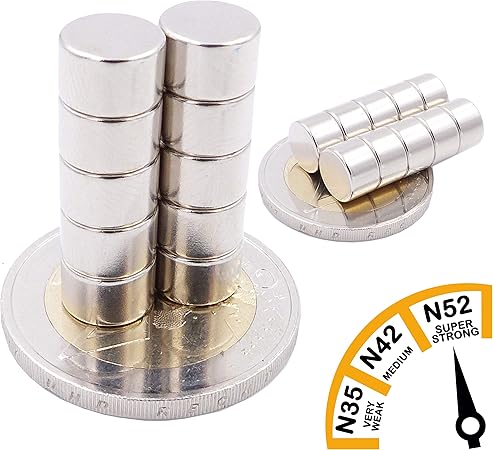 Brudazon | 50 Mini Magneti Dischi Da 3x1mm | Grado Magnetico N52