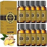 10 Pack Belly Drainage Ginger Oil, Ginger Oil Lymphatic Drainage Massage Oil, Natural Lymphatic Drainage Ginger Oil,Ginger Ma