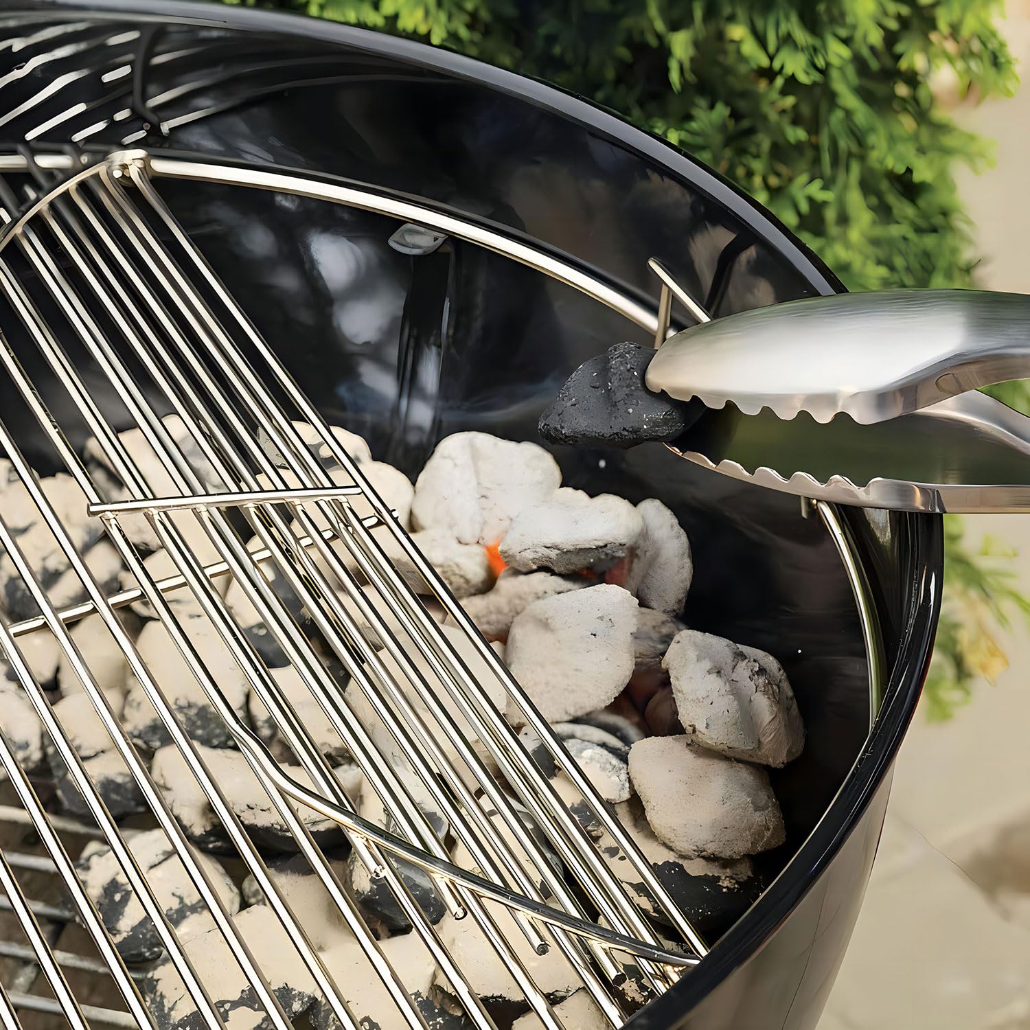 7436 54,6CM Rund Grillrost Klappbarem für Weber 57CM Holzkohlegrills,Grillrostersatzteil für Weber One-Touch Wasserkocher PCH835, Gourmet System,Bar-B-Kettle,Master-Touch,Smokey Mountain Cooker Smoker 6
