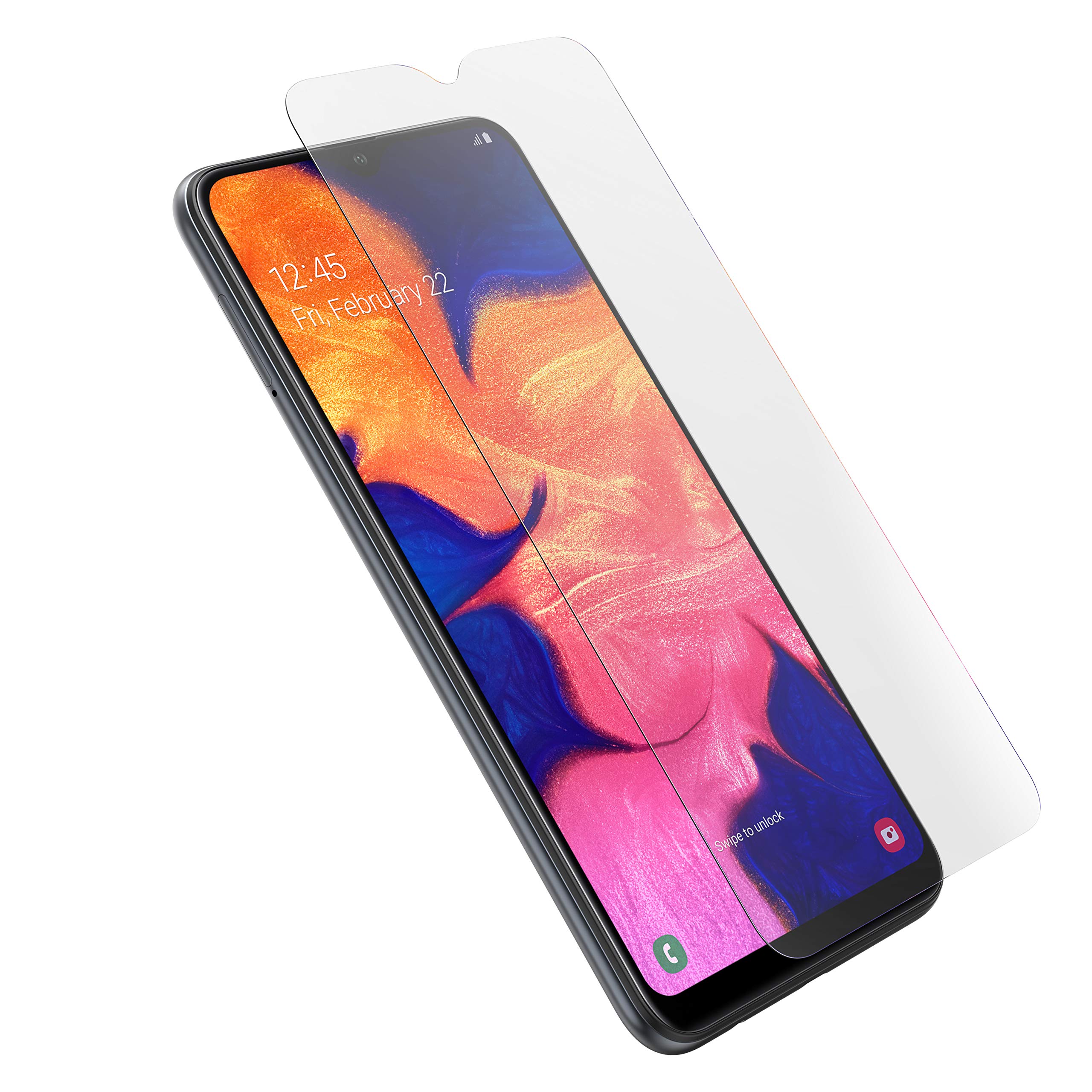 OtterBox Alpha Glass Screen Protector for Samsung Galaxy A10, Tempered Glass, x2 Scratch Protection