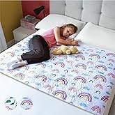 Hygge Sheets®Potty Training Pee Pads for Kids, Toddlers - 100% Waterproof, Non Slip Bed Wetting Pad for Full Size Beds - Washable, Reusable Mattress & Sheet Protector - Rainbow