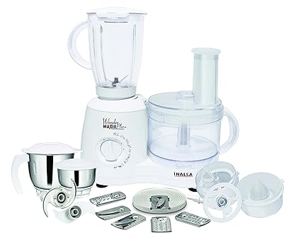 Inalsa Wonder Maxie Plus V2 700-Watt Food Processor (White)