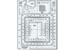 Westcott UTM Joint Plotter/Map Reader, 5" by 6", Transparent (GR-4)