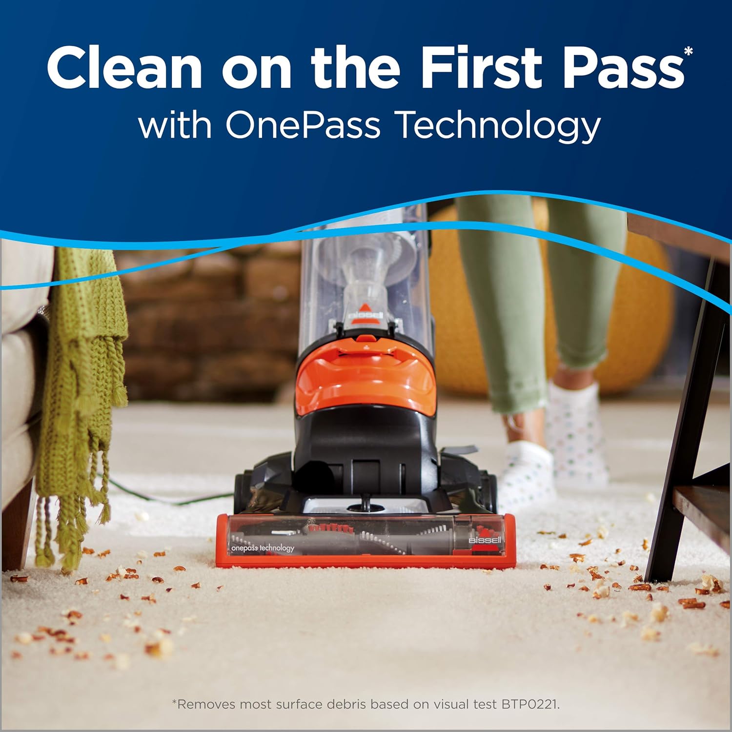 BISSELL Cleanview Bagless Vacuum Cleaner, 2486, Orange -
