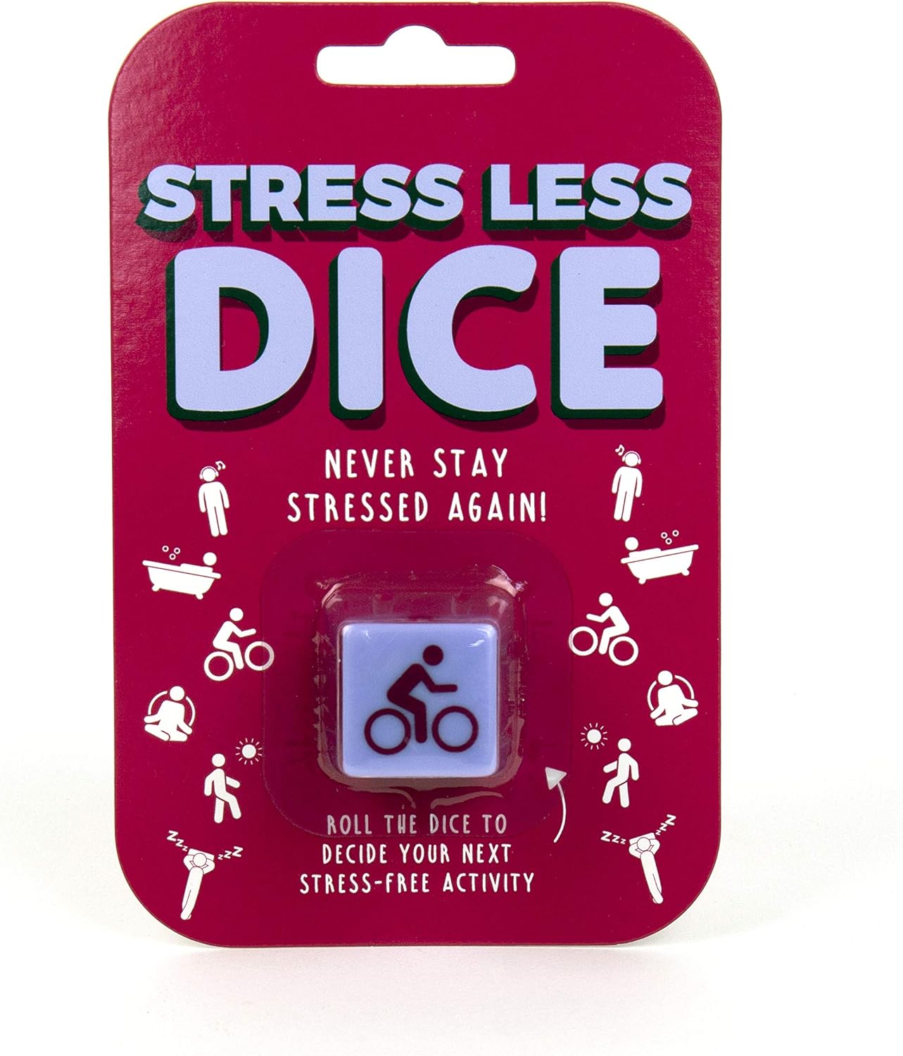 Gift Republic Stress Less Dice Fun Novelty Gift Destress Activity Decision Dice Relax Let Fate Decide, 2.5cm, Purple