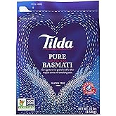 Tilda Pure Basmati Rice, Premium Aromatic and Authentic Rice, Large Resealable Bag, 10-Pound Bag,White