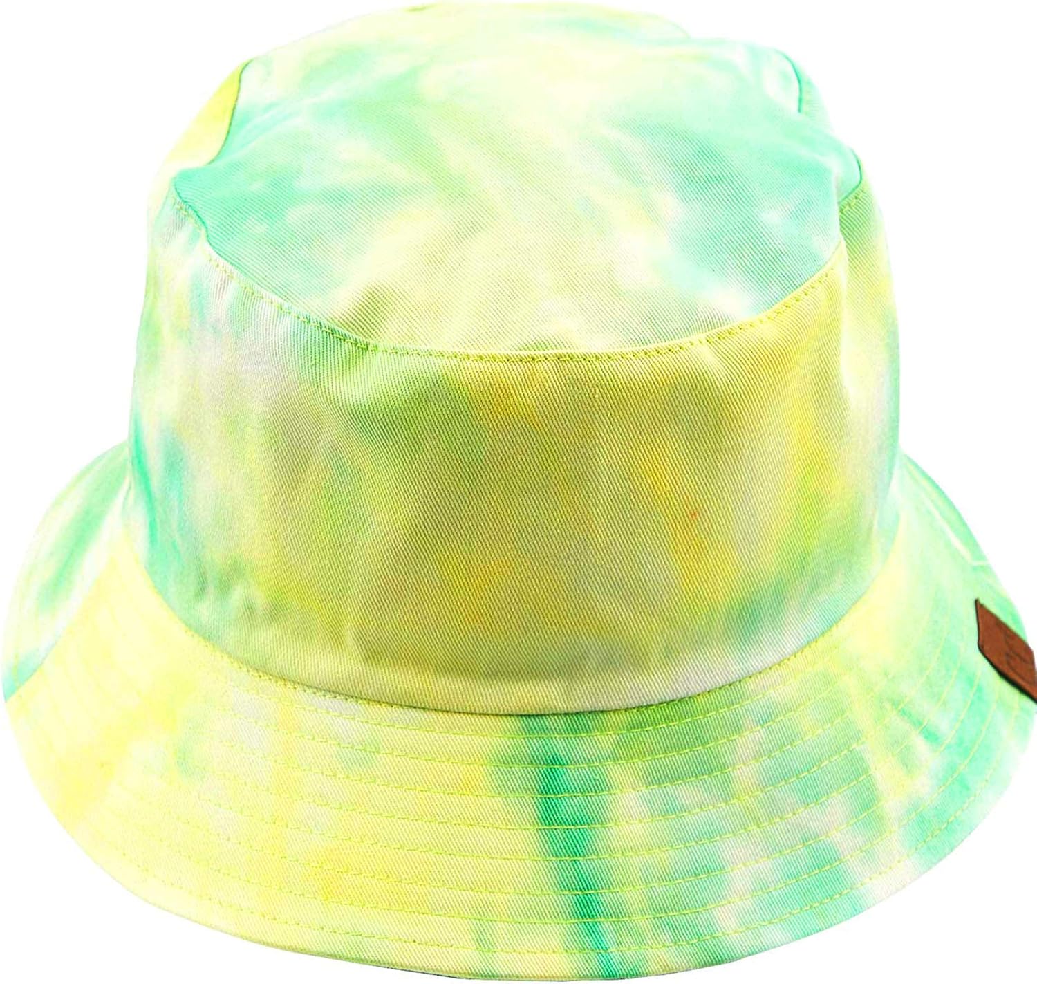 C.C Reversible Unisex 100% Cotton Packable Bucket Sun Beach Pool Fisherman Hat (Tie Dyed Mint/Lime) at  Women’s Clothing store