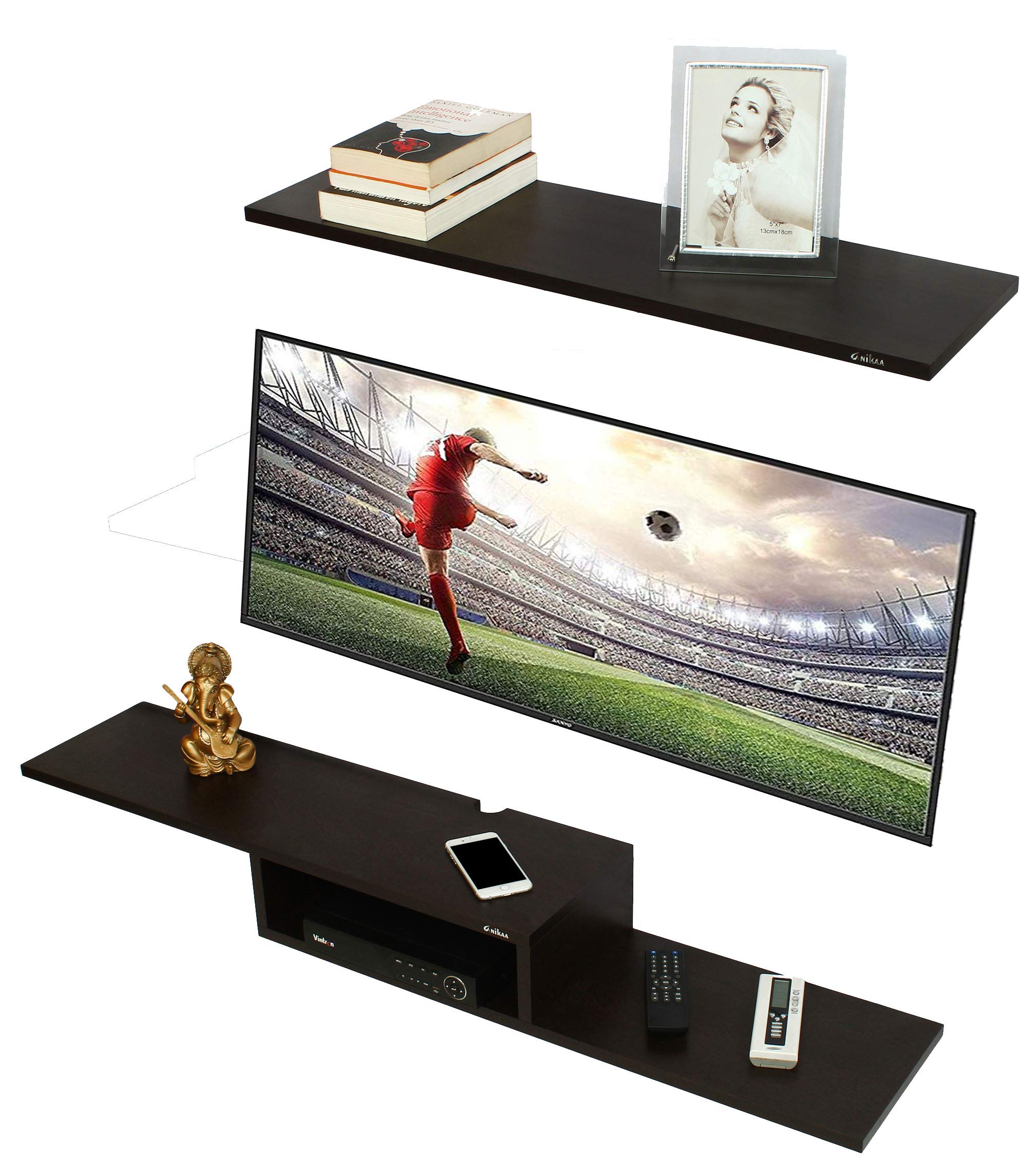 Anikaa Archie Wooden TV Entertainment Unit/Wall Set Top Box Shelf Stand