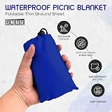 Generise Waterproof Picnic Blanket 100x150cm Blue for Outdoor Use view 4