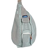 KAVU Beach Rope Bag Mesh Crossbody Sling Backpack - Cool Aqua