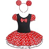 Dressy Daisy Girls' Polka Dots Halloween Christmas Fancy Dress Dance Costume with Headband