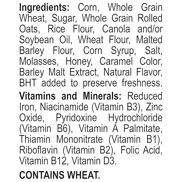 POST HONEY BUNCHES OF OATS VANILLA BREAKFAST CEREAL, VANILLA CEREAL WITH OATS AND GRANOLA CLUSTERS, 18 OZ BOX