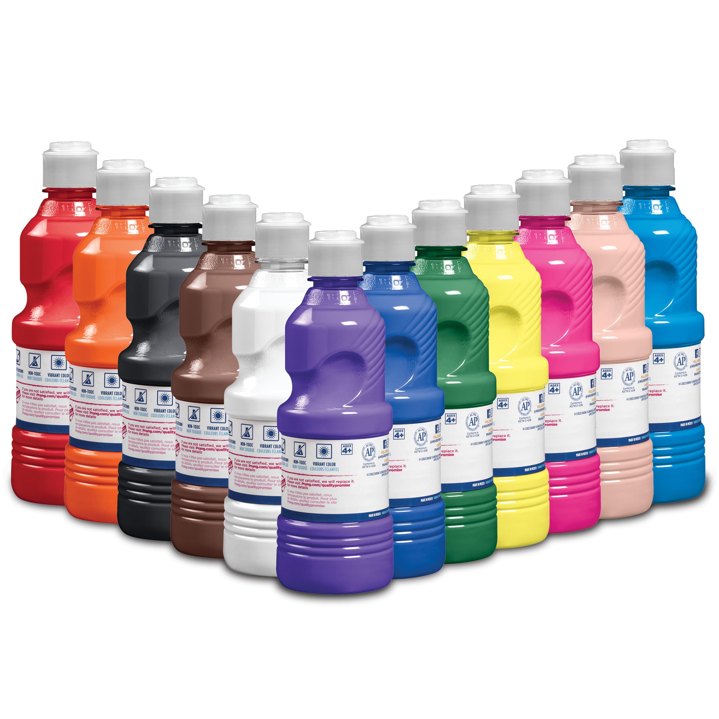 Paint Color Assorted Mua Prang Ready-to-Use Tempera Paint, Assorted Colors, 16 Oz., 12 Count ...