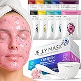 GEMSKIN Jelly Mask for Facials Peel-Off - 10 Set Pack Modeling Rubber Mask Multipack - Hydrating &amp; Calming Jelly Face Mask Powder Variety Spa Kit - Bowl Scoop &amp; Spatula Bundle - Professional Skincare