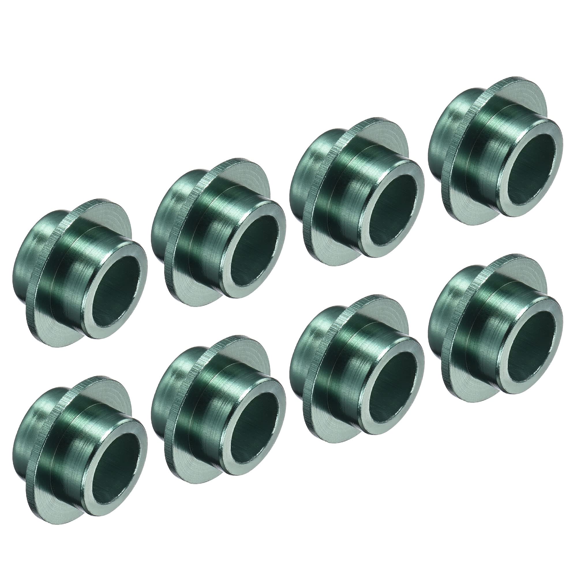 PATIKIL Inline Axle Bushing Spacers, 8 Pack Bearing Spacers Wheel Center Aluminum for Skates Roller, Green