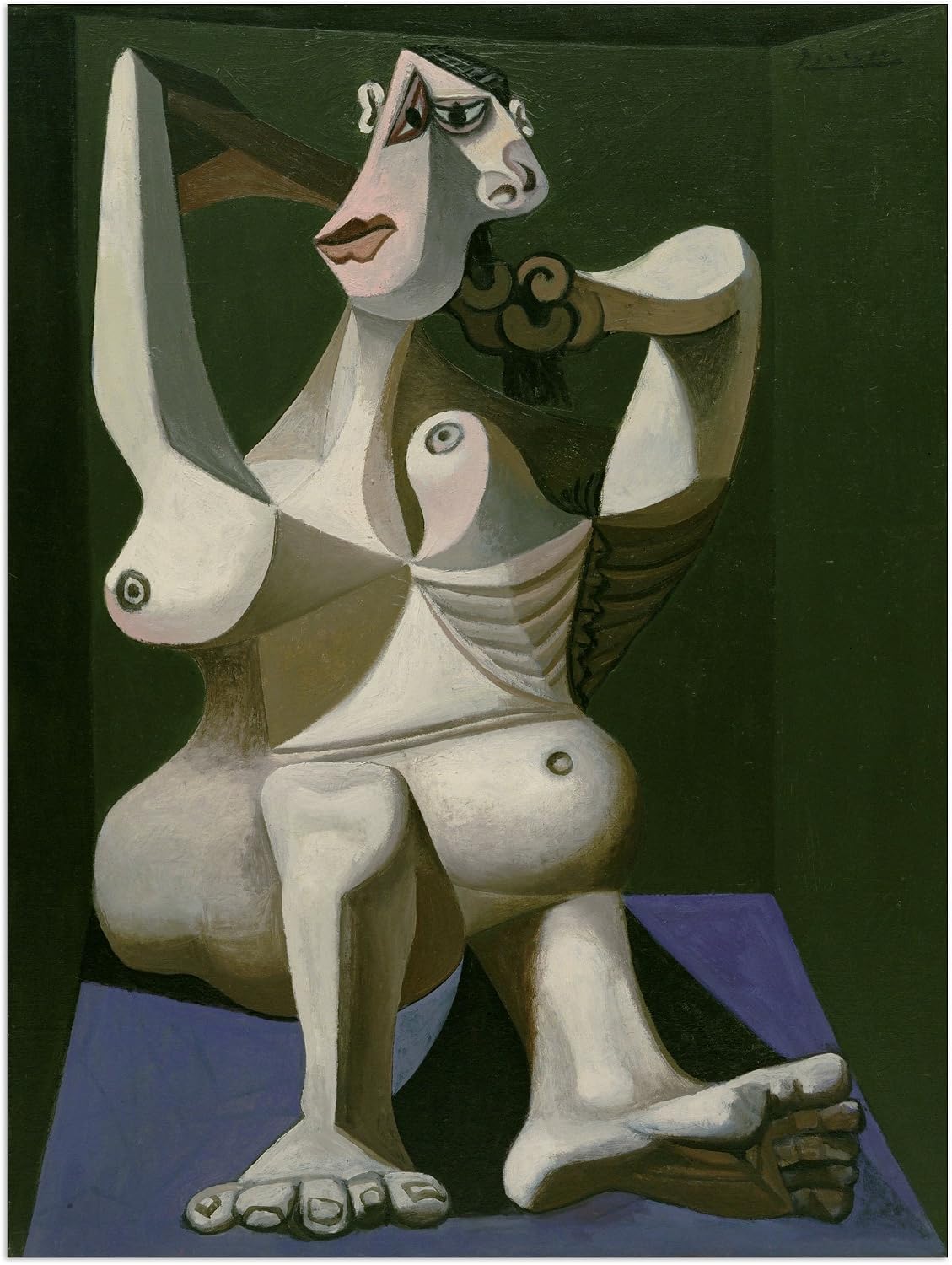 Artopweb Picasso Woman Dressing Her Hair Decorative Panel, Multi-Colour ...