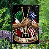 FLAGWIX Mexican American Flag - Garden American Flags for Outside 11.5" x 17.5" - US Mexican Flag Garden Decor for Outside, USA Mexico Flag Patriotic Decorations, Outdoor Decor for Patio