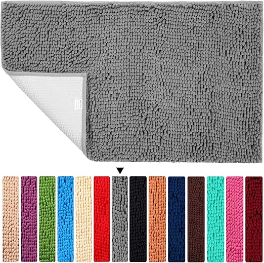 Light Green Bathroom Rugs Floor Non Slip Bath Mat Oraniful Microfiber Plush Super Water Absorbent Machine Wash Dry Shaggy Carpet Toilet Extra Soft 17 5x 24 Bath Rugs