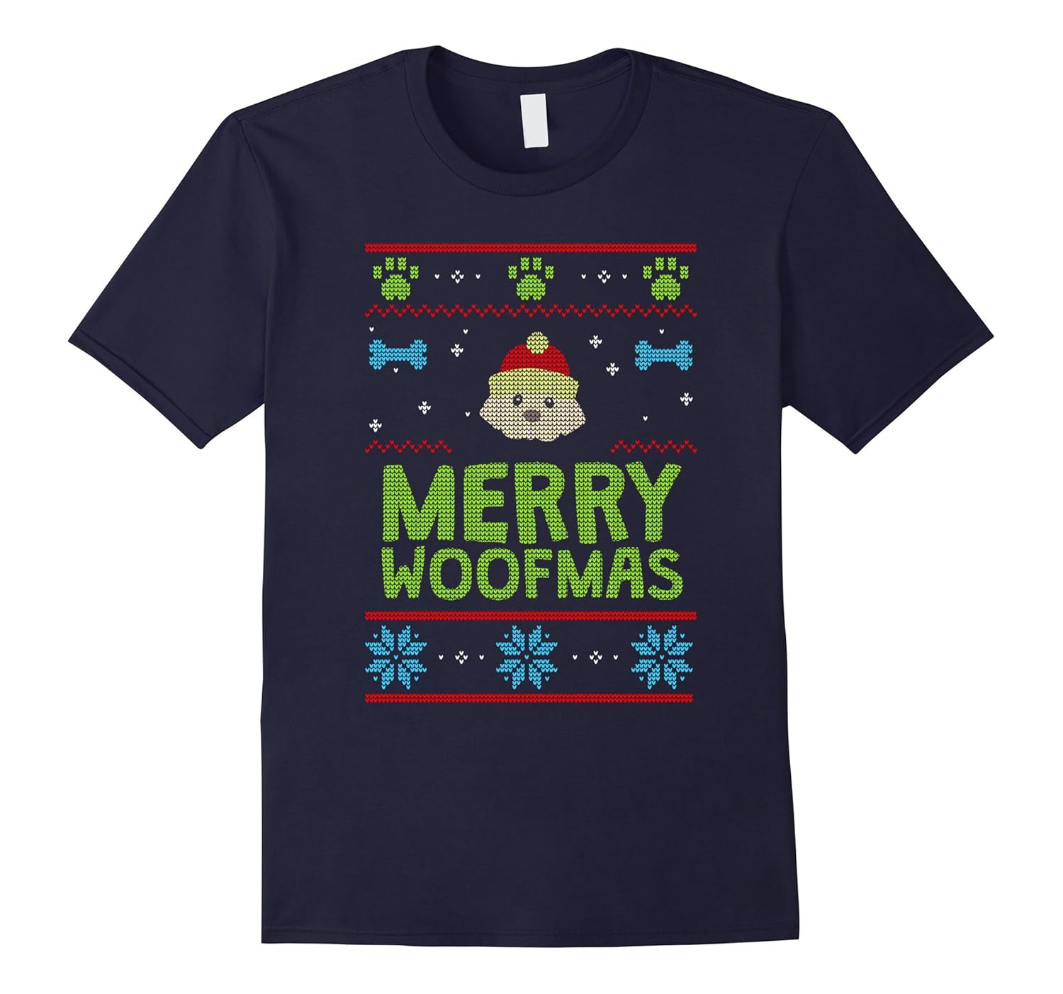 Merry Woofmas Labrador Ugly Christmas Sweater T-Shirt-ANZ