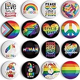 48 Pcs Pride Pins, Gay Lgbtq Stuff Merch Accessories Button Badge Rainbow Lesbian Trans Pansexual Bisexual Pin Month Party Favors Supplies Decorations