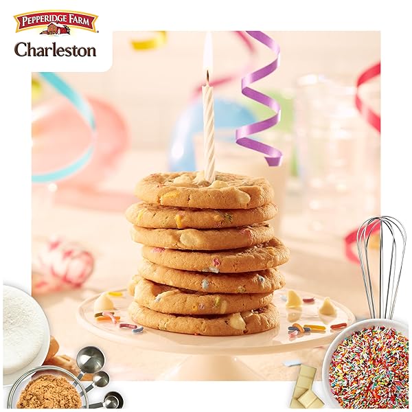 PEPPERIDGE FARM CHARLESTON BIRTHDAY CAKE COOKIES, 8 SOFT BAKED COOKIES, 8.6 OZ. BAG