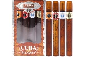 Cuba for Men Gift Set Cuba Gold Red Blue and Orange and All Are 1.15-Ounce
