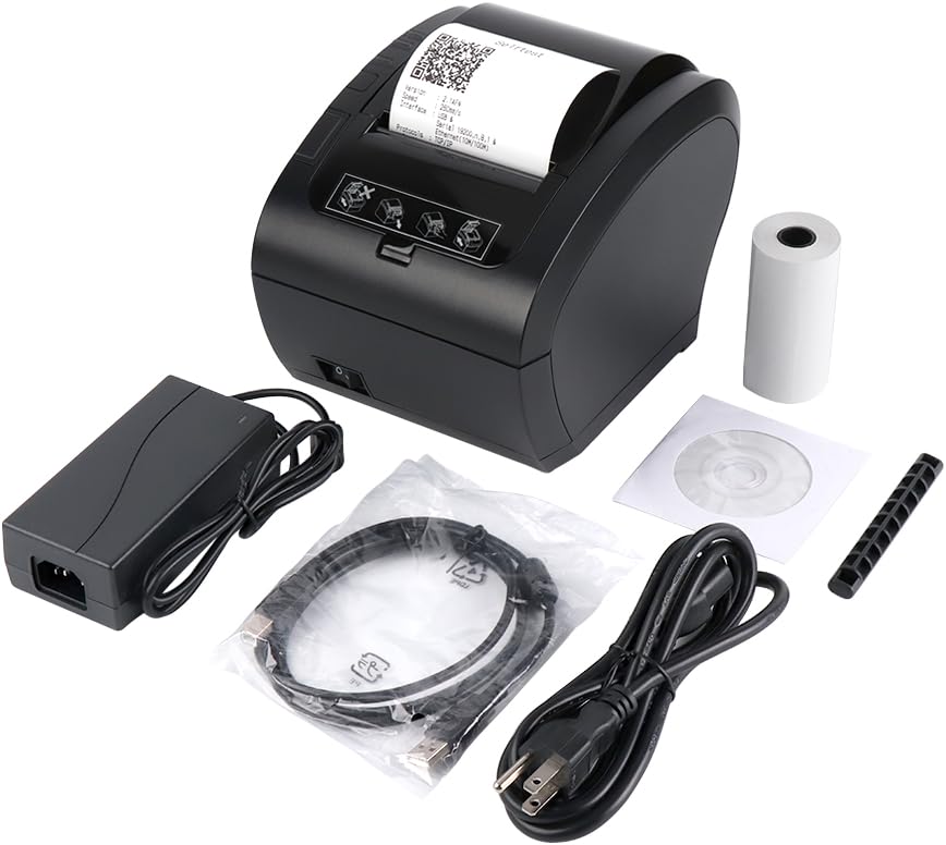 MUNBYN ITPP047 サーマルプリンター 本体 Watch ITPP047-MUNBYN 80MM Thermal printer with USB LAN port on