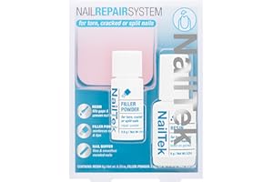 Nail Tek Nail Repair for Damaged Nails – Filler Powder & Resin Kit for Cracked or Split Nails, Strengthener and Growth Recovery, 1 Pack