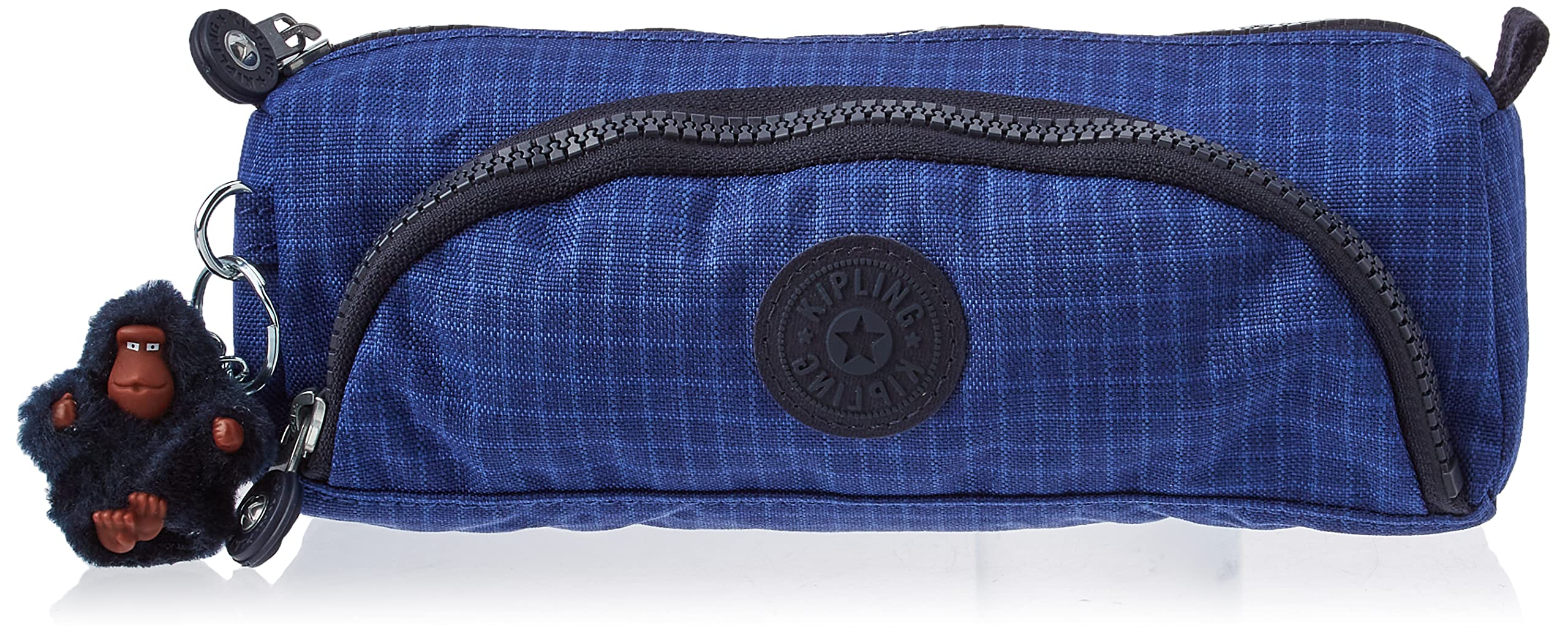 Kipling CUTE, Pencil Case with Multiple Compartments, 22 cm, 1 L, Worker Blue Ribstop