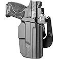 OWB Thumb Release Holster: Glock 19 19X 23 32 44 45/ Glock 17 22 31/ S&W M&P 9(40) M2.0 / SD9 VE SD40 VE/ 1911 5 inch/Taurus G2C G3C, Compatible with Red Dot/Optics, Right Handed, Left Handed