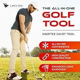 SWIFTEE Golf Divot Pitch Mark Repair Tool 7 in 1 Pearl Silver Gift Box view 3