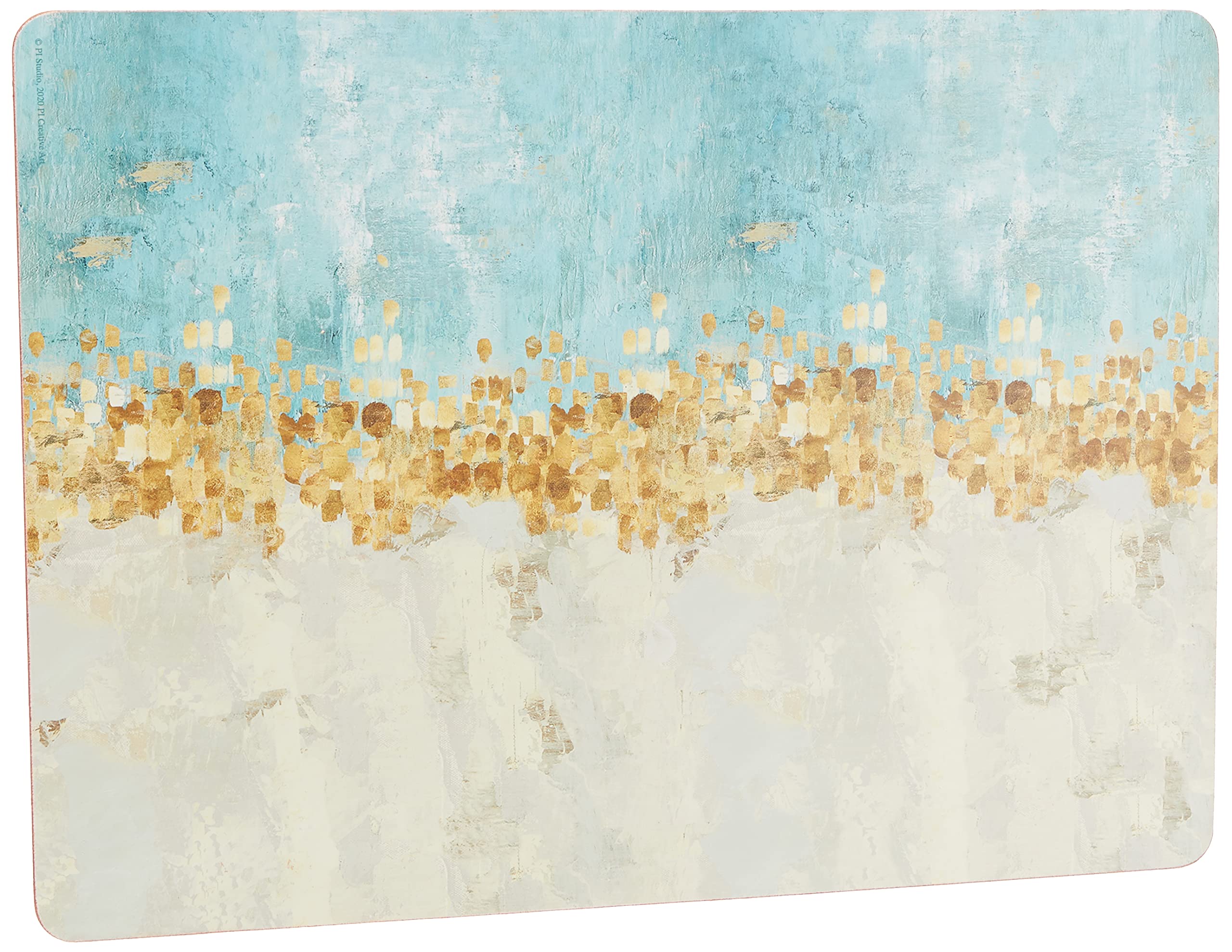 Creative Tops Golden Reflections Printed Large Cork-Backed Placemats, 40 cm x 29 cm - Gold (Set of 4) — image 1