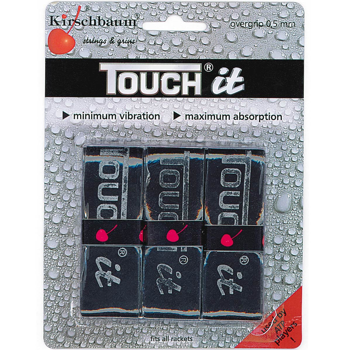 Kirschbaum Cherry Overgrip Touch It 0106000010800100 3, Black