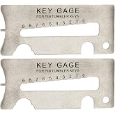 Kingdder 2 Pcs Key Gauge for Tumbler Key 304 Stainless Keys Decoder | Stainless Lock Picking Tool Kit, Locksmith Tool, Professional Locksmith Key Measuring Gauge for Door Lock Rekeying