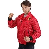 Karate Kid Cobra Kai Adult Men’s Jacket, Authentic Halloween Costume with Embroidered Patch Logo