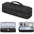 Yarwo Double-layer Document Scanner Travel Case, Image Scanner Carrying Bag Compatible with Brother DS-640/740D, Canon R10, Epson ES-50/60W, Great for Home, Office, Business, Travel, Black(Patented)