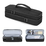 Yarwo Double-layer Document Scanner Travel Case, Image Scanner Carrying Bag Compatible with Brother DS-640/740D, Canon R10, Epson ES-50/60W, Great for Home, Office, Business, Travel, Black(Patented)