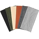 6 Pack Cotton Stretchy Headbands for Workouts Yoga, Wide Head Bands for Women Girls (Width 4.7 inches)