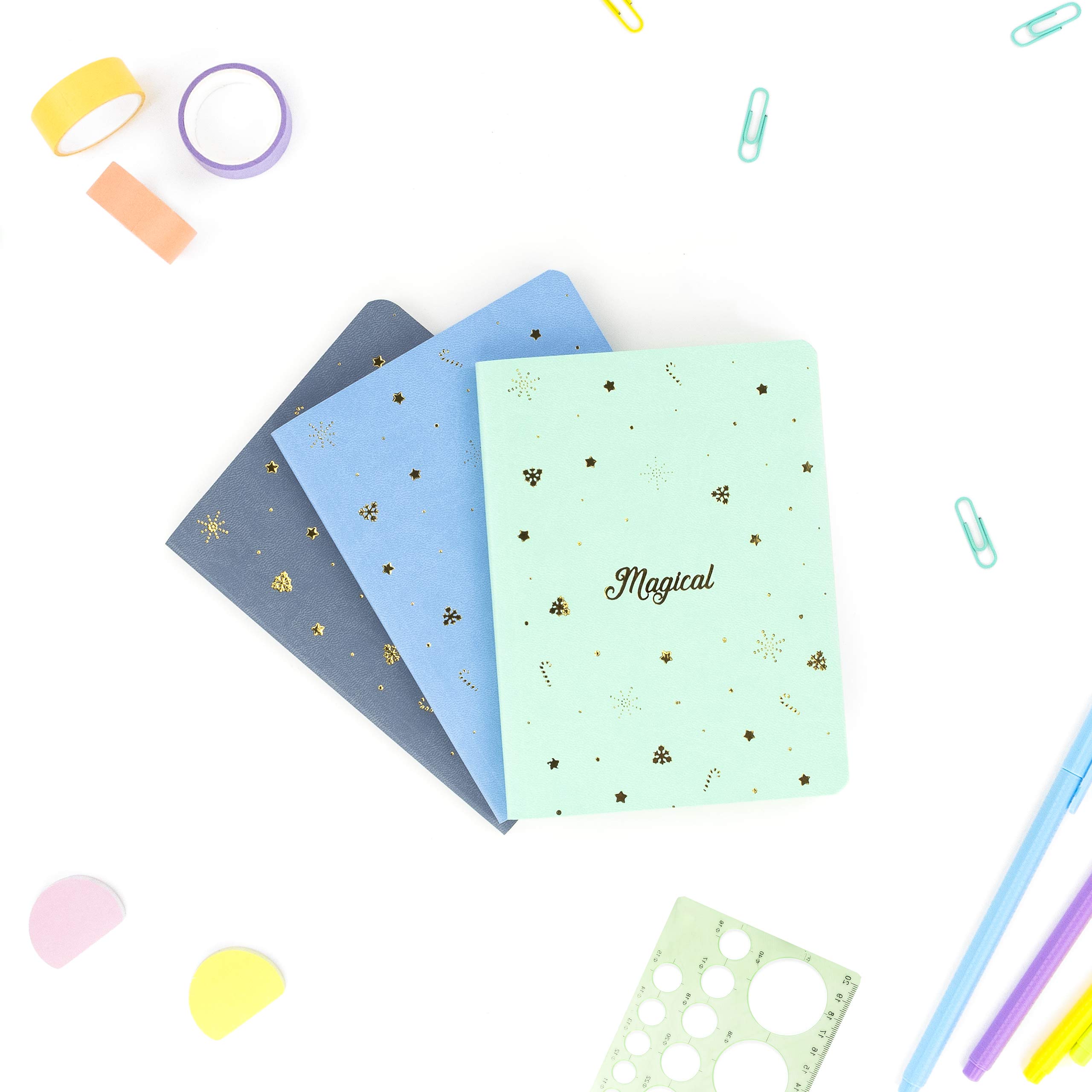 Pocket Journals Magical Pack - 12 x 16 cm - 64 Pages - Inside Dot Weft (Magical)