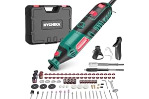 HYCHIKA BETTER TOOLS FOR BETTER LIFE HYCHIKA 180W Rotary Tool, Variable Speed Rotary Tool Kit with Flex Shaft, 173pcs Accessories Kit & 8000-35000RPM Multi-Tool, Perfect for Cutting, Detail Sanding, Engraving, Wood Carving, and Polishing