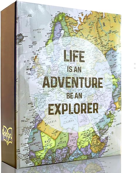 Amazon Com Holoary Photo Albums 4x6 100 Photos Small Size 1 Picture Per Page 100 Pockets 4 X6 Printed Book Cover Old Map Adventure Travel Home Kitchen