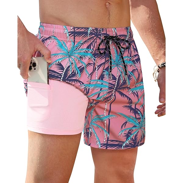 Compression Shorts Men Keevoom Swim Trunks Quick-Dry Board