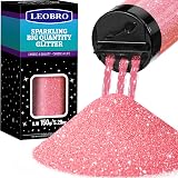 LEOBRO Pink Extra Fine Glitter 150g 5.29oz Resin Craft Bulk Glitter Powder