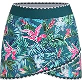 ZAFUL Women's Swim Skirt High Waisted Whip Stitch Bikini Bottoms Tummy Control Bathing Suit Bottom