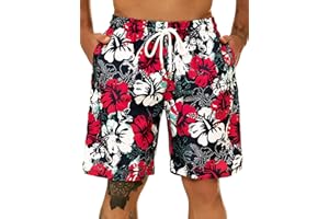 KAILUA SURF Big and Tall Mens Swim Trunks, 9" Mens Designer Bathing Suit Boardshorts