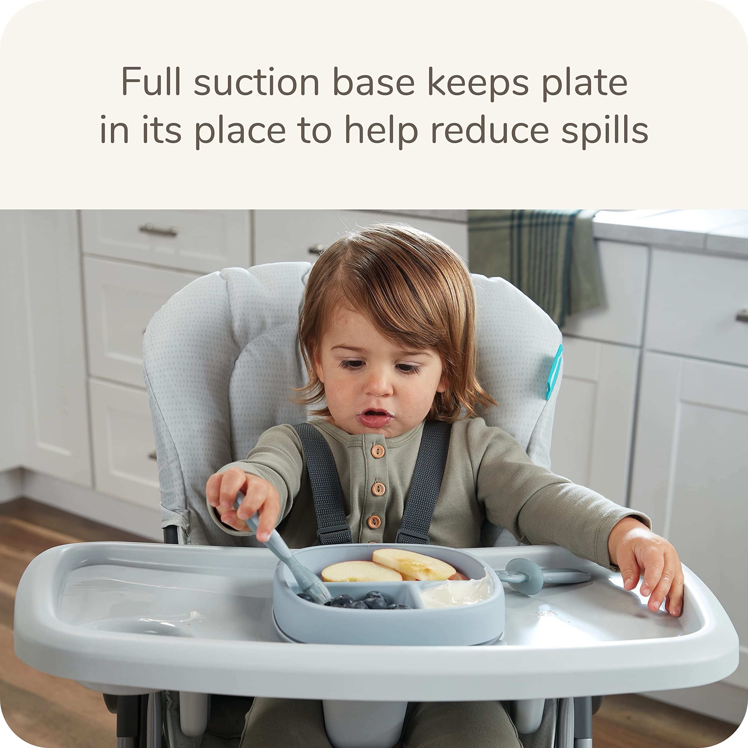 NUK for Nature Suction Plate and Lid, Leak-Proof Lid, Microwave, Freezer, & Top Rack Dishwasher Safe, BPA & Latex-Free, Pack of 1