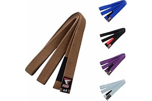 Fadi Sports Brazilian Jiu Jitsu Belt BJJ Belt for Men & Women with Ranking Stripe Sleeve for Gi Training & Competition