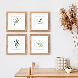 6x6 Picture Frames, Solid White Oak Wood Frame 6 x