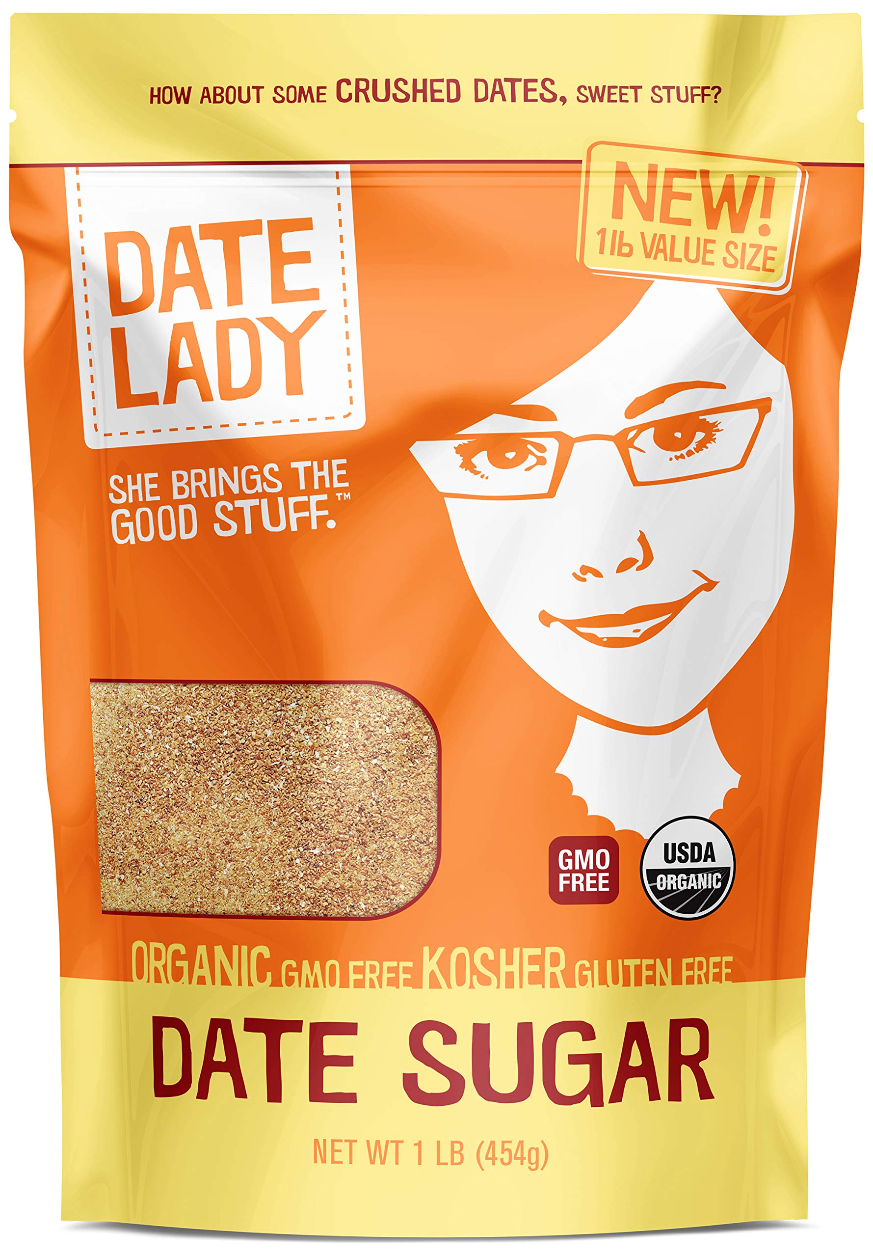 Organic Date Sugar, 1 lb 100 Whole Food Vegan, Paleo, Glutenfree
